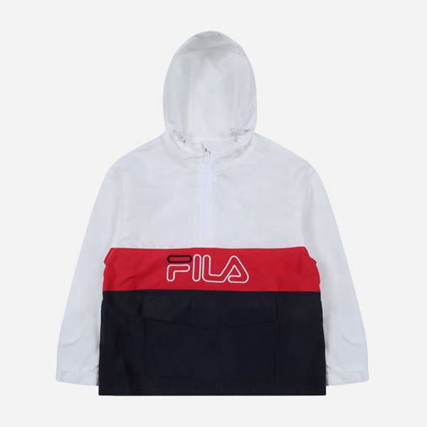 Chaquetas Fila Niñas Blancas - Biella Windbreaker - España 671402VTF